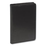 Regal Leather Business Card Wallet, 25 Card Capacity, 2 X 3 1-2 Cards, Black