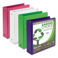 Earth's Choice Plant-based Economy Round Ring View Binders, 3 Rings, 1.5" Capacity, 11 X 8.5, Pink, 2/pack