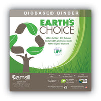 Earth’s Choice Biobased Durable Fashion View Binder, 3 Rings, 1" Capacity, 11 X 8.5, Turquoise, 2-pack