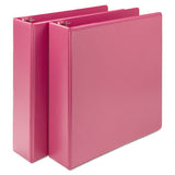 Earth’s Choice Biobased Durable Fashion View Binder, 3 Rings, 2" Capacity, 11 X 8.5, Berry, 2-pack