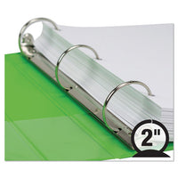 Earth’s Choice Biobased Durable Fashion View Binder, 3 Rings, 2" Capacity, 11 X 8.5, Lime, 2-pack