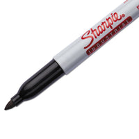 Industrial Permanent Marker, Fine Bullet Tip, Black, Dozen