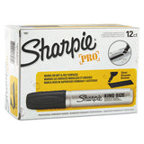 King Size Permanent Marker, Broad Chisel Tip, Black, Dozen