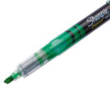 Liquid Pen Style Highlighters, Chisel Tip, Fluorescent Green, Dozen