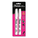 Permanent Paint Marker, Medium Bullet Tip, White, 2-pack