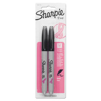 Fine Tip Permanent Marker, Black, 2-pack