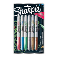 Metallic Fine Point Permanent Markers, Bullet Tip, Gold-silver-bronze, 6-pack