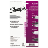 Metallic Fine Point Permanent Markers, Bullet Tip, Gold-silver-bronze, 6-pack