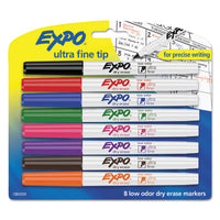 Low-odor Dry-erase Marker, Extra-fine Needle Tip, Assorted Colors, 8-set