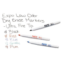 Low-odor Dry Erase Marker Starter Set, Extra-fine Needle Tip, Assorted Colors, 5-set