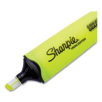 Clearview Tank-style Highlighter, Yellow Ink, Chisel Tip, Yellow-black-clear Barrel, 3-pack