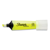 Clearview Tank-style Highlighter, Yellow Ink, Chisel Tip, Yellow-black-clear Barrel, 3-pack