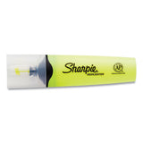 Clearview Tank-style Highlighter, Yellow Ink, Chisel Tip, Yellow-black-clear Barrel, 3-pack