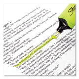 Clearview Tank-style Highlighter, Yellow Ink, Chisel Tip, Yellow-black-clear Barrel, 3-pack