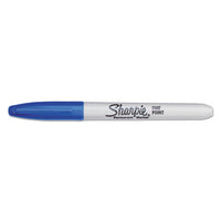 Fine Tip Permanent Marker, Blue, 36-pack
