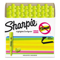 Tank Style Highlighters, Chisel Tip, Fluorescent Yellow, 36-box