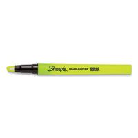 Clearview Pen-style Highlighter, Fluorescent Yellow Ink, Chisel Tip, Yellow-black-clear Barrel, 3-pack