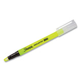 Clearview Pen-style Highlighter, Fluorescent Yellow Ink, Chisel Tip, Yellow-black-clear Barrel, 3-pack