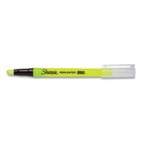 Clearview Pen-style Highlighter, Fluorescent Yellow Ink, Chisel Tip, Yellow-black-clear Barrel, 3-pack