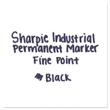 Industrial Permanent Marker, Fine Bullet Tip, Black