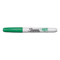 Metallic Fine Point Permanent Markers, Bullet Tip, Green, Dozen