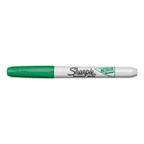 Metallic Fine Point Permanent Markers, Bullet Tip, Green, Dozen