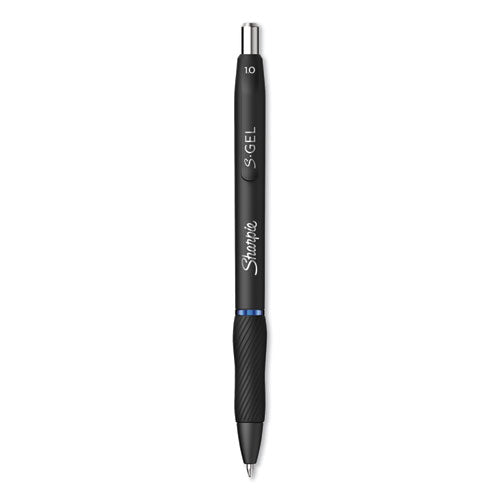 S-gel High-performance Gel Pen, Retractable, Medium 0.7 Mm, Assorted Ink Colors, Black Barrel, Dozen