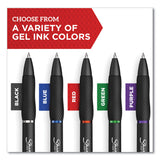 S-gel High-performance Gel Pen, Retractable, Medium 0.7 Mm, Blue Ink, Black Barrel, 4-pack