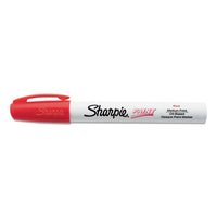 Permanent Paint Marker, Medium Bullet Tip, Red, Dozen