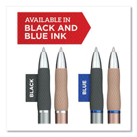 S-gel Premium Metal Barrel Gel Pen, Retractable, Medium 0.7 Mm, Black Ink, Champagne Barrel, 2-pack