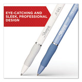 S-gel Fashion Barrel Gel Pen, Retractable, Medium 0.7 Mm, Black Ink, Pearl White Barrel, 4-pack