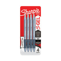 S-gel Fashion Barrel Gel Pen, Retractable, Medium 0.7 Mm, Black Ink, Frost Blue Barrel, 4-pack