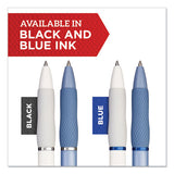 S-gel Fashion Barrel Gel Pen, Retractable, Medium 0.7 Mm, Black Ink, Frost Blue Barrel, 4-pack