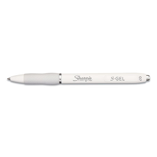 Fashion Barrel Pen, Medium 0.7 Mm, Black Ink, Pearl White Barrel, Dozen