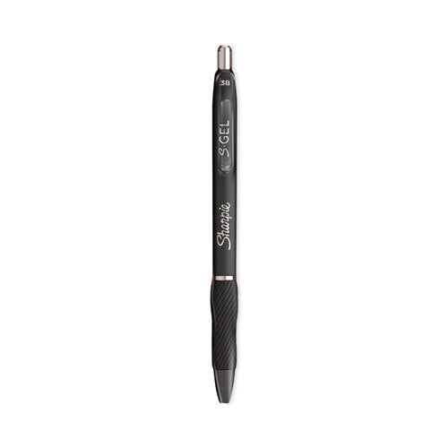 S-gel High-performance Gel Pen, Retractable, Extra-fine 0.38 Mm, Black Ink, Black Barrel, 4-pack