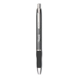 S-gel Premium Metal Barrel Gel Pen, Retractable, Medium 0.7 Mm, Black Ink, Gun Metal Gray Barrel, Dozen