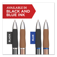 S-gel Premium Metal Barrel Gel Pen, Retractable, Medium 0.7 Mm, Black Ink, Black Barrel, 4-pack