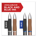 S-gel Premium Metal Barrel Gel Pen, Retractable, Medium 0.7 Mm, Black Ink, Black Barrel, 4-pack