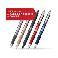 S-gel Premium Metal Barrel Gel Pen, Retractable, Medium 0.7 Mm, Black Ink, Black Barrel, 4-pack