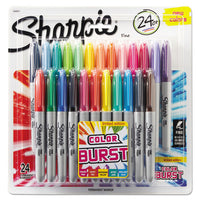 Fine Tip Permanent Marker, Portrait Colors, Fine Bullet Tip, Assorted, 12/pack