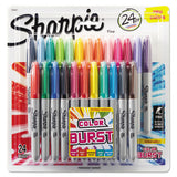 Fine Tip Permanent Marker, Portrait Colors, Fine Bullet Tip, Assorted, 12/pack
