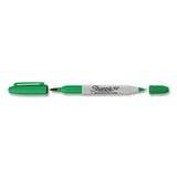Brush Tip Permanent Marker, Twin Tip, Brush/ultra-fine Tip, Assorted Colors, 12/pack