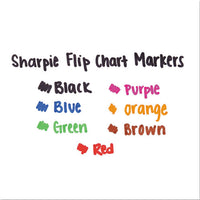 Flip Chart Marker, Broad Bullet Tip, Assorted Colors, 8-set