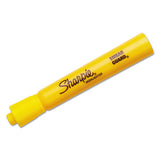 Tank Style Highlighters, Chisel Tip, Yellow, Dozen