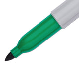 Fine Tip Permanent Marker, Green, Dozen