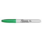 Fine Tip Permanent Marker, Green, Dozen