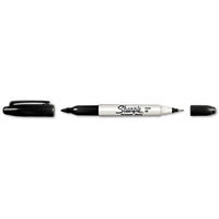 Twin-tip Permanent Marker, Fine-extra-fine Bullet Tip, Red, Dozen