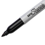 Super Permanent Marker, Fine Bullet Tip, Black, 6-pack