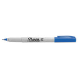 Ultra Fine Tip Permanent Marker, Extra-fine Needle Tip, Blue, Dozen