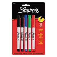 Ultra Fine Tip Permanent Marker, Extra-fine Needle Tip, Assorted Colors, 5-set